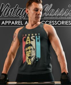Retro Vintage Johnny Cash Tank Top Racerback 1