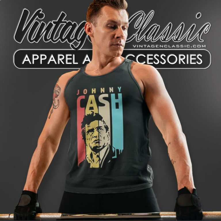 Retro Vintage Johnny Cash Tank Top Racerback 1 Retro Vintage Johnny Cash Tank Top Racerback 1