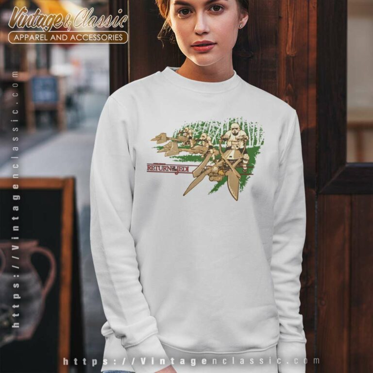 Return Of The Jedi Scout Bike Endor Star Wars Sweatshirt Return Of The Jedi Scout Bike Endor Star Wars Sweatshirt