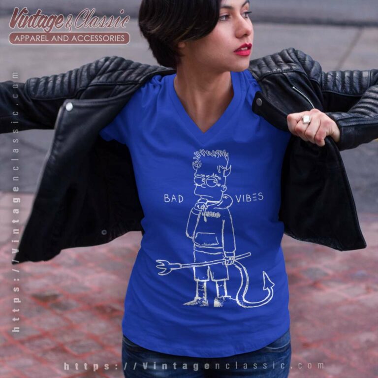 Revenge Xxxtentacion Shirt Bad Vibes Bart Simpson V Neck TShirt Revenge Xxxtentacion Shirt Bad Vibes Bart Simpson V Neck TShirt