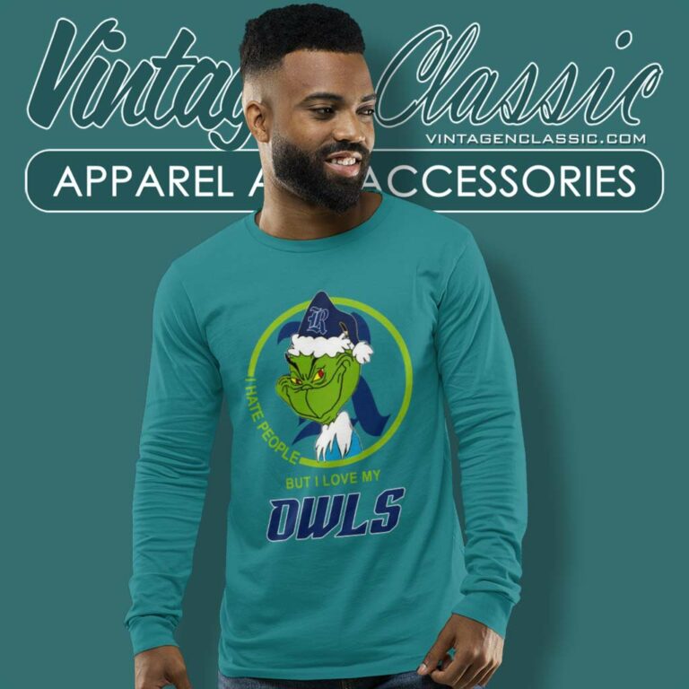 Rice Owls Ncaa Christmas Grinch Shirt I Hate People But I Love My Rice Owls Long Sleeve Tee Rice Owls Ncaa Christmas Grinch Shirt I Hate People But I Love My Rice Owls Long Sleeve Tee