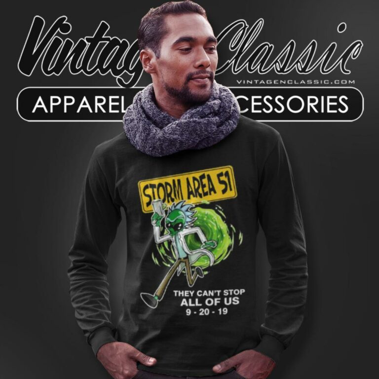 Rick Alien Storm Area 51 They Cant Stop Long Sleeve Tee Rick Alien Storm Area 51 They Cant Stop Long Sleeve Tee