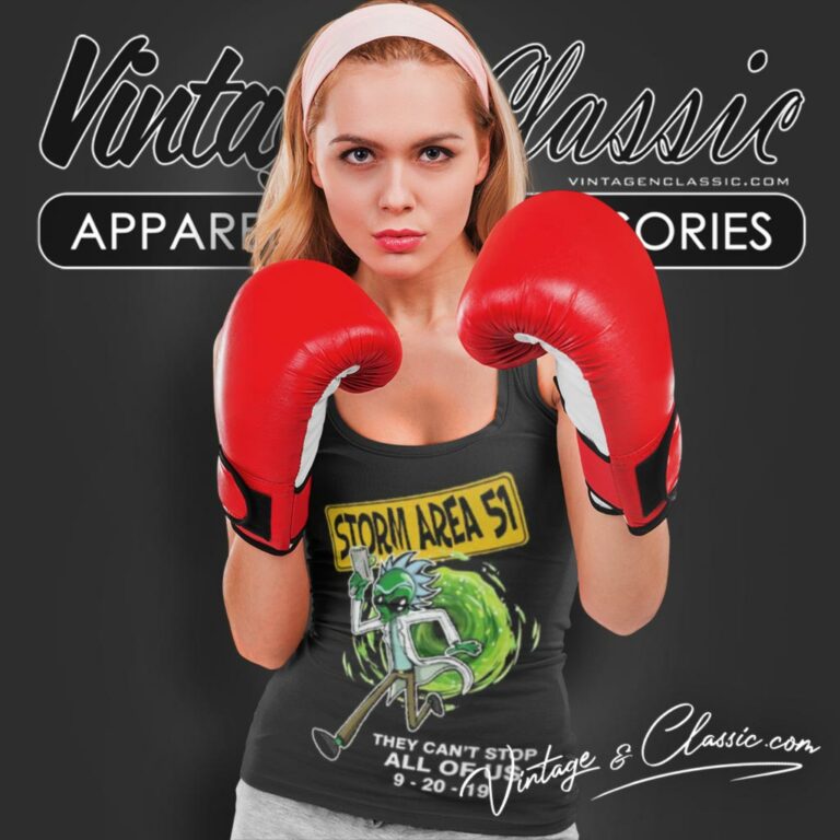 Rick Alien Storm Area 51 They Cant Stop Tank Top Racerback Rick Alien Storm Area 51 They Cant Stop Tank Top Racerback