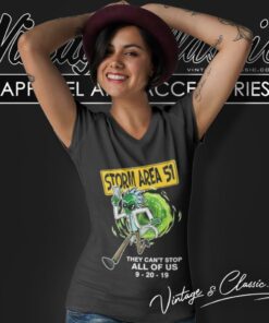Rick Alien Storm Area 51 They Cant Stop V Neck TShirt