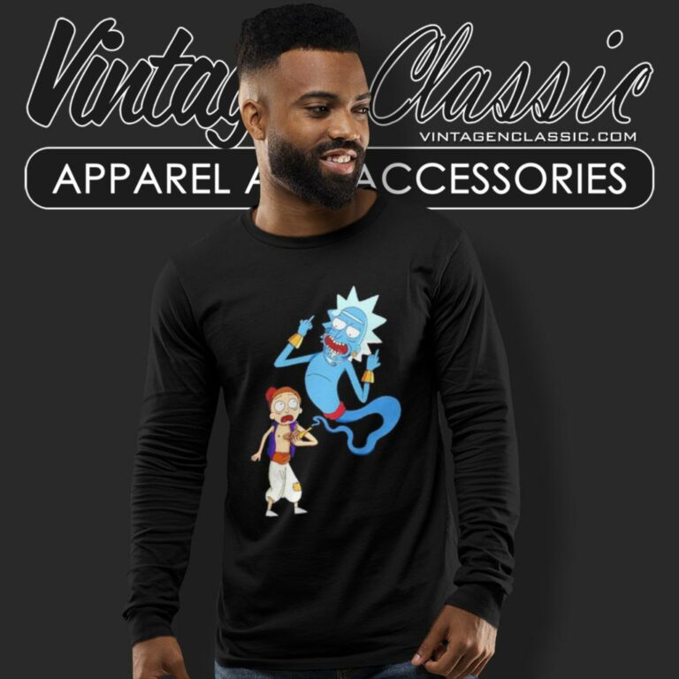 Rick And Morty Aladdin Long Sleeve Tee Rick And Morty Aladdin Long Sleeve Tee
