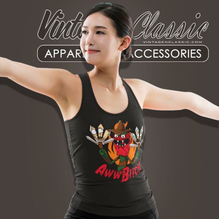 Rick And Morty Aww Bitch Tank Top Racerback Rick And Morty Aww Bitch Tank Top Racerback