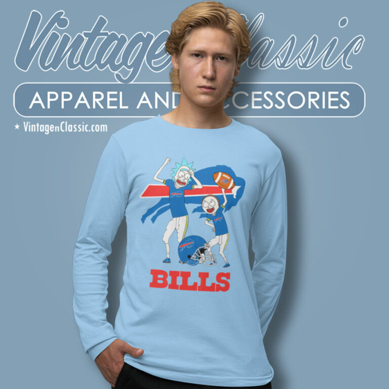 Rick And Morty Buffalo Bills Long Sleeve Tee Rick And Morty Buffalo Bills Long Sleeve Tee