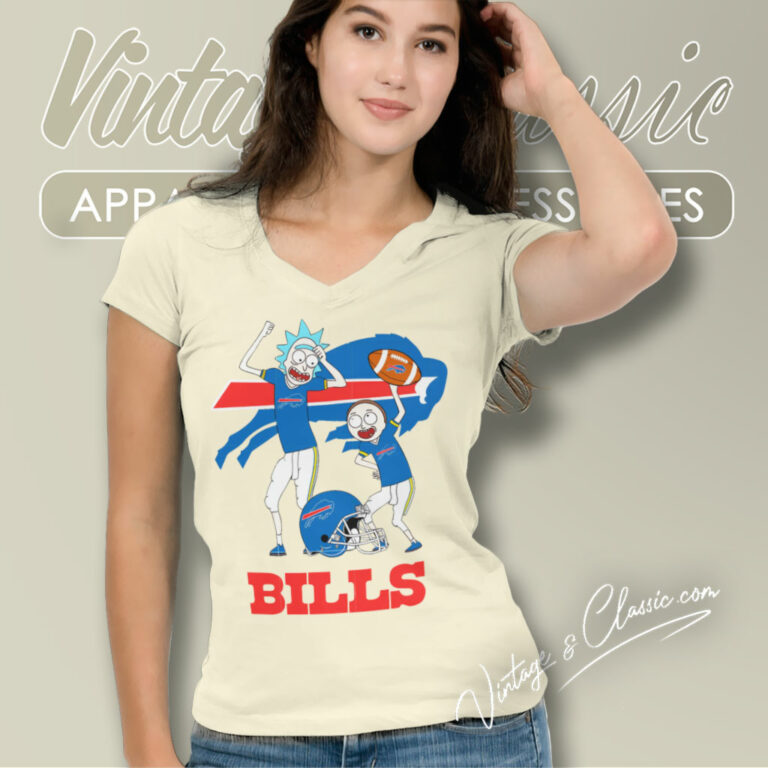 Rick And Morty Buffalo Bills V Neck TShirt Rick And Morty Buffalo Bills V Neck TShirt