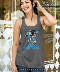 Rick And Morty Carolina Panthers Nfl Tank Top Racerback