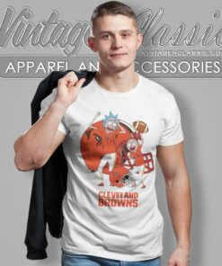 Rick And Morty Cleveland Browns T Shirt