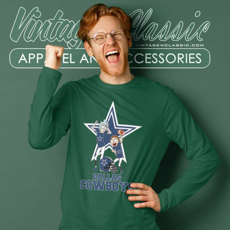 Rick And Morty Dallas Cowboys Long Sleeve Tee Rick And Morty Dallas Cowboys Long Sleeve Tee