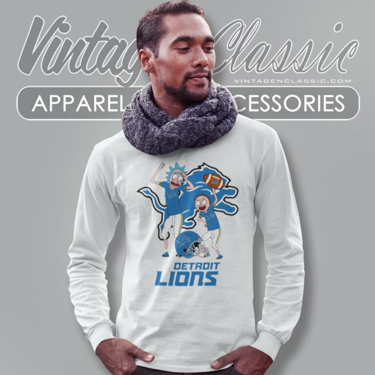 Rick And Morty Detroit Lions Long Sleeve Tee Rick And Morty Detroit Lions Long Sleeve Tee