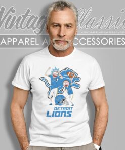Rick And Morty Detroit Lions T Shirt