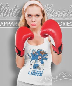 Rick And Morty Detroit Lions Tank Top Racerback