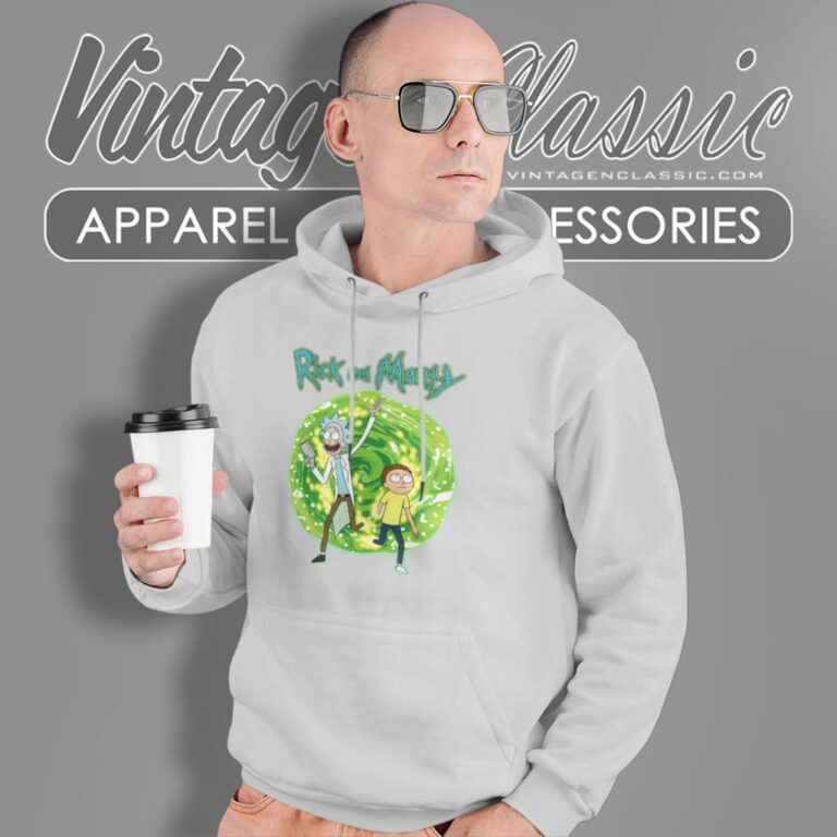 Rick And Morty Exiting Portal Hoodie Rick And Morty Exiting Portal Hoodie