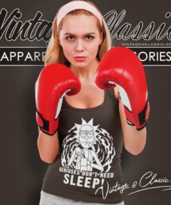 Rick And Morty Geniuses Dont Need Sleep Tank Top Racerback