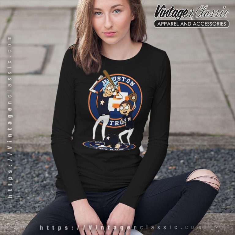 Rick And Morty Houston Astros World Long Sleeve Tee Rick And Morty Houston Astros World Long Sleeve Tee