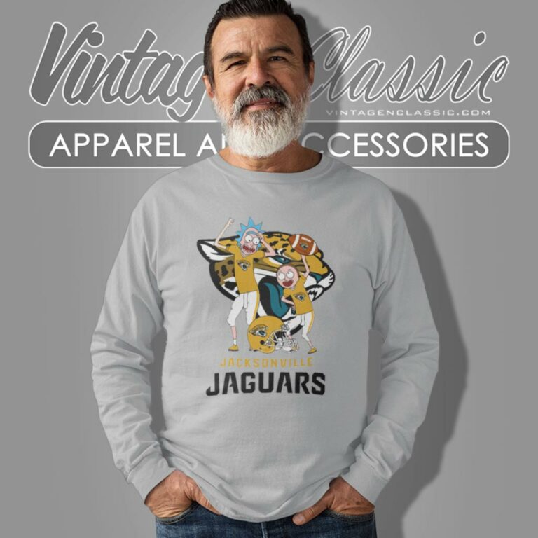 Rick And Morty Jacksonville Jaguars Long Sleeve Tee Rick And Morty Jacksonville Jaguars Long Sleeve Tee