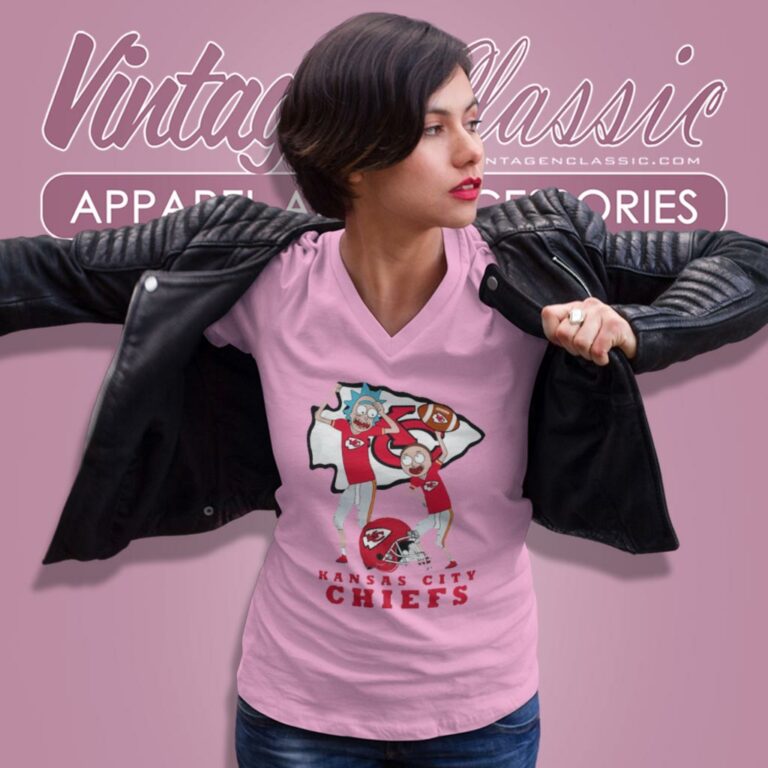 Rick And Morty Kansas City Chiefs V Neck TShirt Rick And Morty Kansas City Chiefs V Neck TShirt