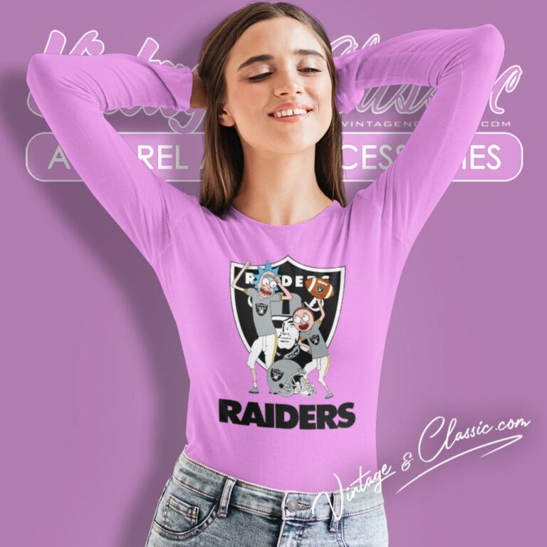Rick And Morty Las Vegas Raiders Long Sleeve Tee Rick And Morty Las Vegas Raiders Long Sleeve Tee