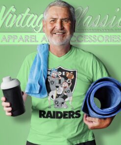 Rick And Morty Las Vegas Raiders V Neck TShirt
