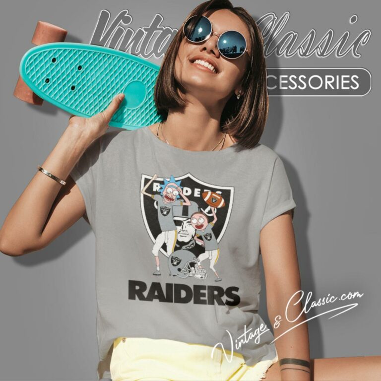 Rick And Morty Las Vegas Raiders Women T Shirt Rick And Morty Las Vegas Raiders Women T Shirt