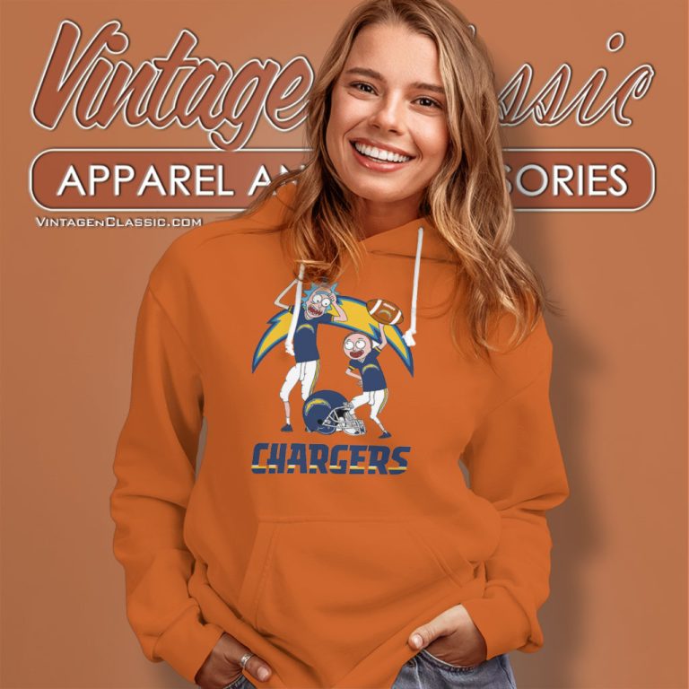Rick And Morty Los Angeles Chargers Hoodie Rick And Morty Los Angeles Chargers Hoodie