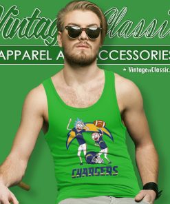 Rick And Morty Los Angeles Chargers Tank Top Racerback
