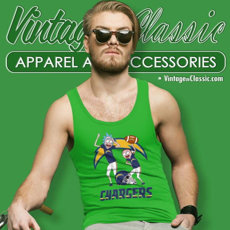 Rick And Morty Los Angeles Chargers Tank Top Racerback Rick And Morty Los Angeles Chargers Tank Top Racerback