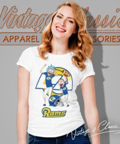 Rick And Morty Los Angeles Rams Women T Shirt