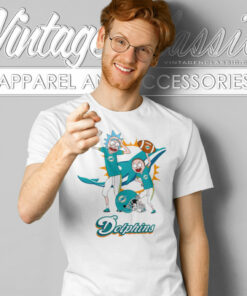 Rick And Morty Miami Dolphins T Shirt