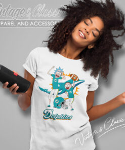 Rick And Morty Miami Dolphins Women T Shirt