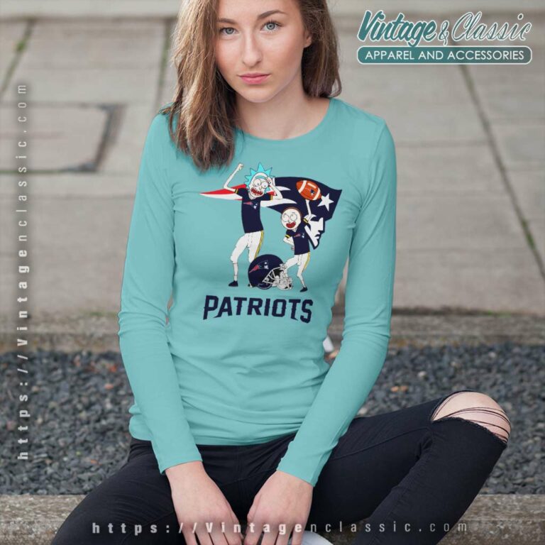 Rick And Morty New England Patriots Long Sleeve Tee Rick And Morty New England Patriots Long Sleeve Tee