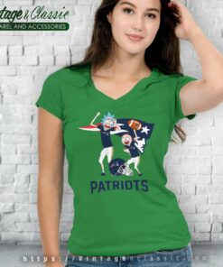 Rick And Morty New England Patriots V Neck TShirt