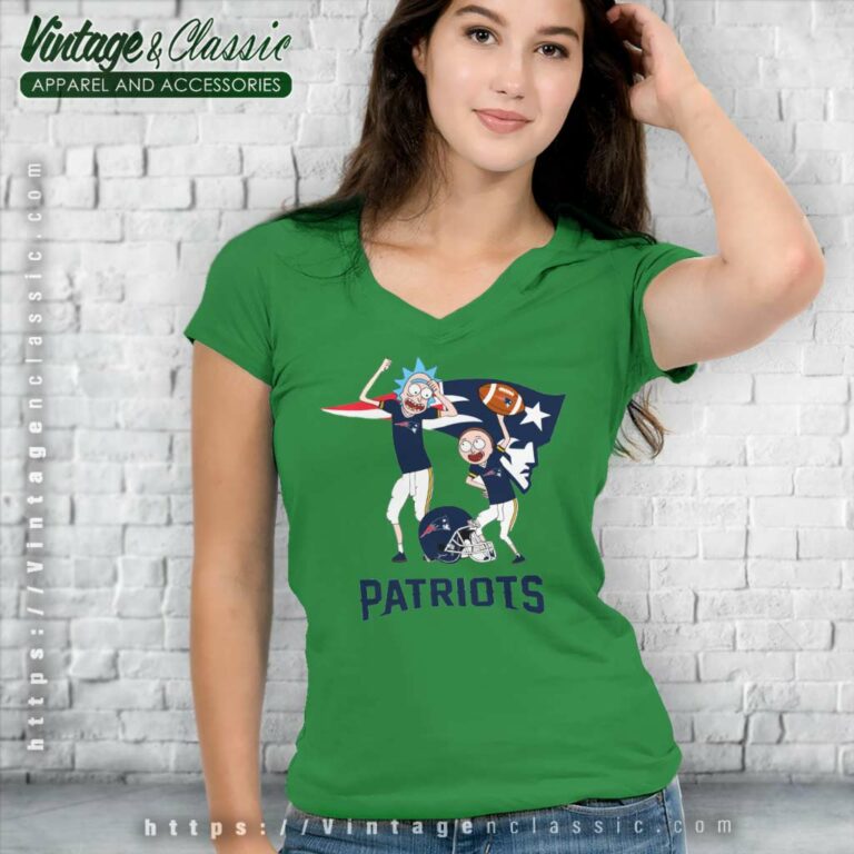 Rick And Morty New England Patriots V Neck TShirt Rick And Morty New England Patriots V Neck TShirt