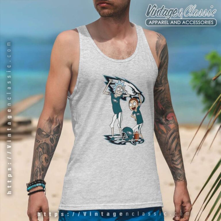 Rick And Morty Philadelphia Eagles Tank Top Racerback Rick And Morty Philadelphia Eagles Tank Top Racerback