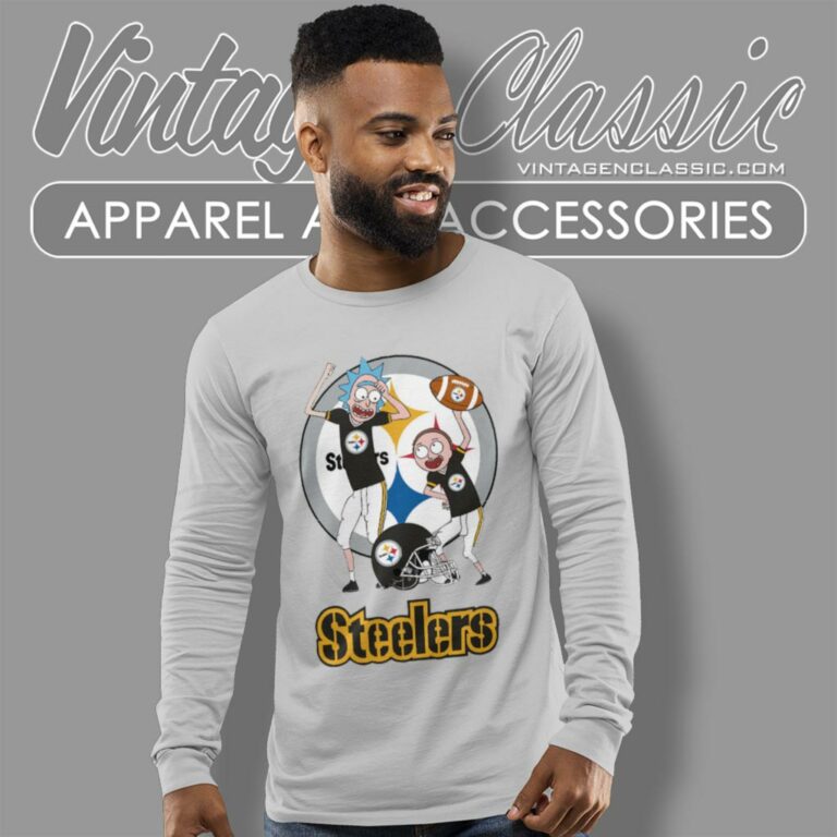 Rick And Morty Pittsburgh Steelers Long Sleeve Tee Rick And Morty Pittsburgh Steelers Long Sleeve Tee