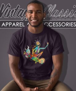 Rick And Morty Psychedelic With Skateboard Shirt 4 Rick And Morty Psychedelic With Skateboard T Shirt