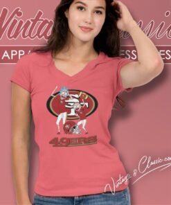 Rick And Morty San Francisco 49ers Shirt 5 Rick And Morty San Francisco 49ers V Neck TShirt