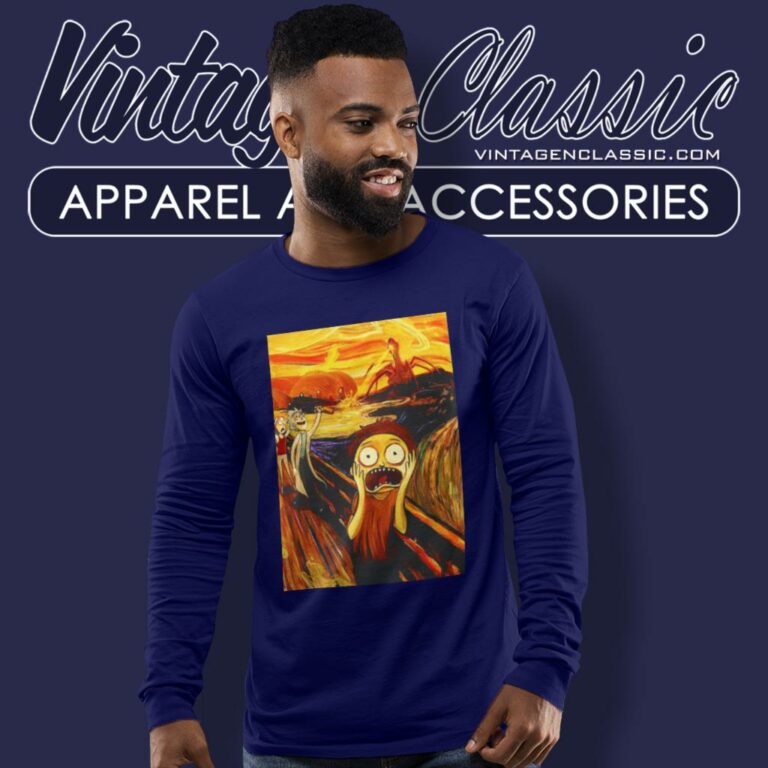 Rick And Morty The Scream Painting Long Sleeve Tee Rick And Morty The Scream Painting Long Sleeve Tee
