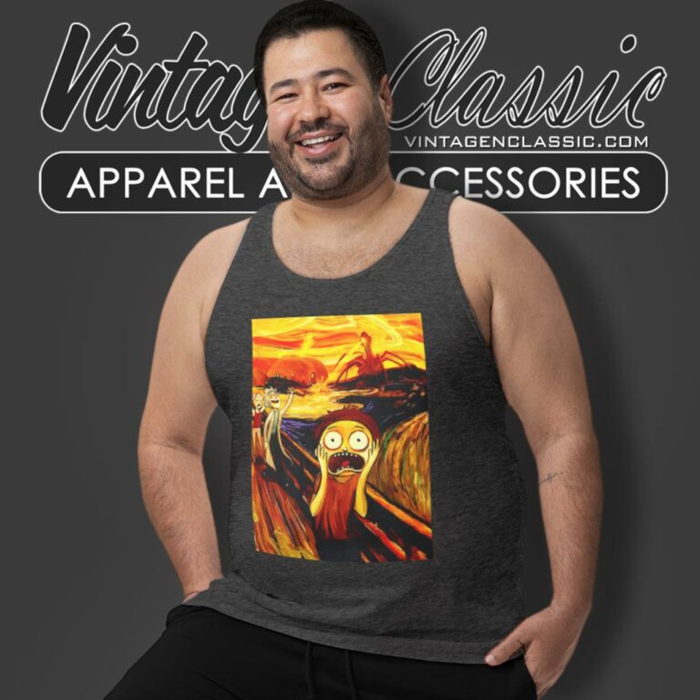 Rick And Morty The Scream Painting Tank Top Racerback Rick And Morty The Scream Painting Tank Top Racerback