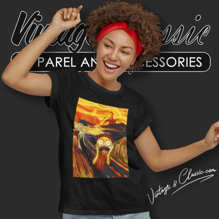 Rick And Morty The Scream Painting Women T Shirt Rick And Morty The Scream Painting Women T Shirt