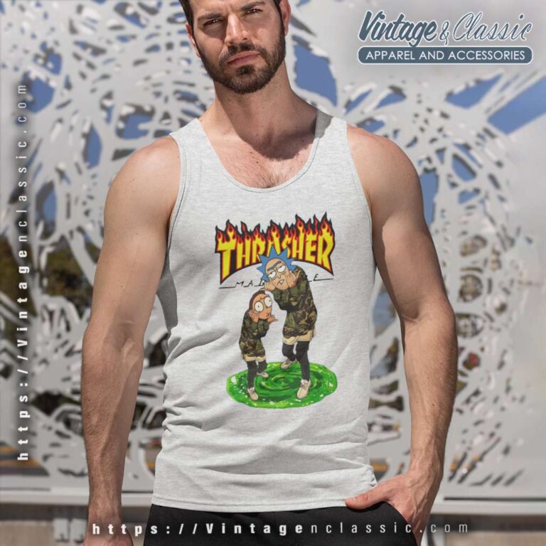 Rick And Morty Thrasher Tank Top Racerback Rick And Morty Thrasher Tank Top Racerback