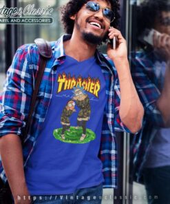 Rick And Morty Thrasher V Neck TShirt