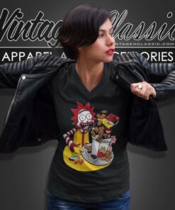 Rick And Morty X Mcdonalds Shirt 6 Rick And Morty X Mcdonalds V Neck TShirt