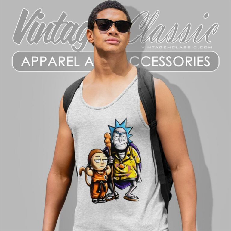 Rick And Morty X Son Goku Master Roshi Tank Top Racerback Rick And Morty X Son Goku Master Roshi Tank Top Racerback