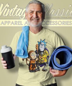 Rick And Morty X Son Goku Master Roshi V Neck TShirt
