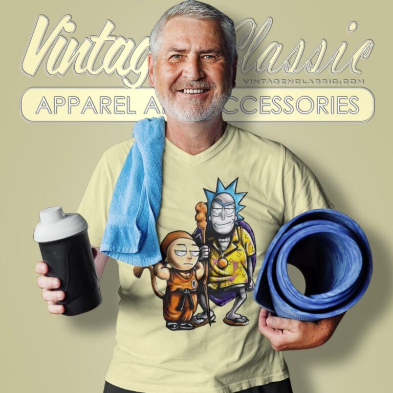 Rick And Morty X Son Goku Master Roshi V Neck TShirt Rick And Morty X Son Goku Master Roshi V Neck TShirt