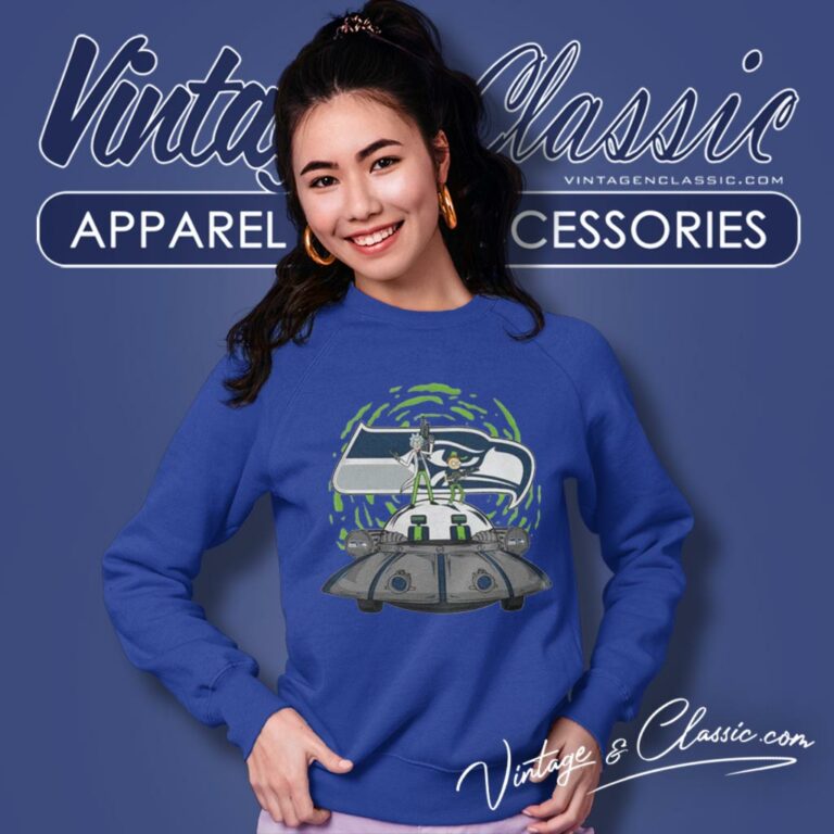 Rick Morty In Spaceship Seattle Seahawks Sweatshirt Rick Morty In Spaceship Seattle Seahawks Sweatshirt
