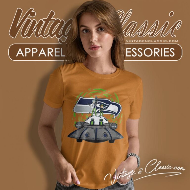 Rick Morty In Spaceship Seattle Seahawks Women T Shirt Rick Morty In Spaceship Seattle Seahawks Women T Shirt